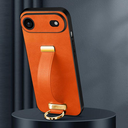 For iPhone 17 Air SULADA Tide Cool Series PC Hybrid Leather Texture Skin Feel Phone Case(Orange) - iPhone 17 Air Cases by SULADA | Online Shopping UK | buy2fix