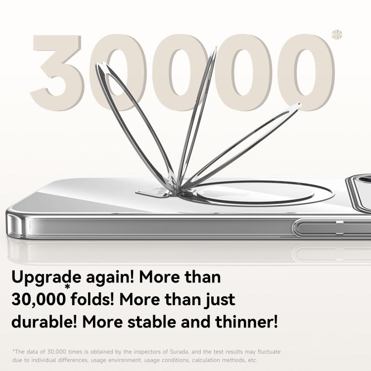 For iPhone 17 Pro SULADA Electroplated Transparent MagSafe Holder Phone Case(Silver) - iPhone 17 Pro Cases by SULADA | Online Shopping UK | buy2fix