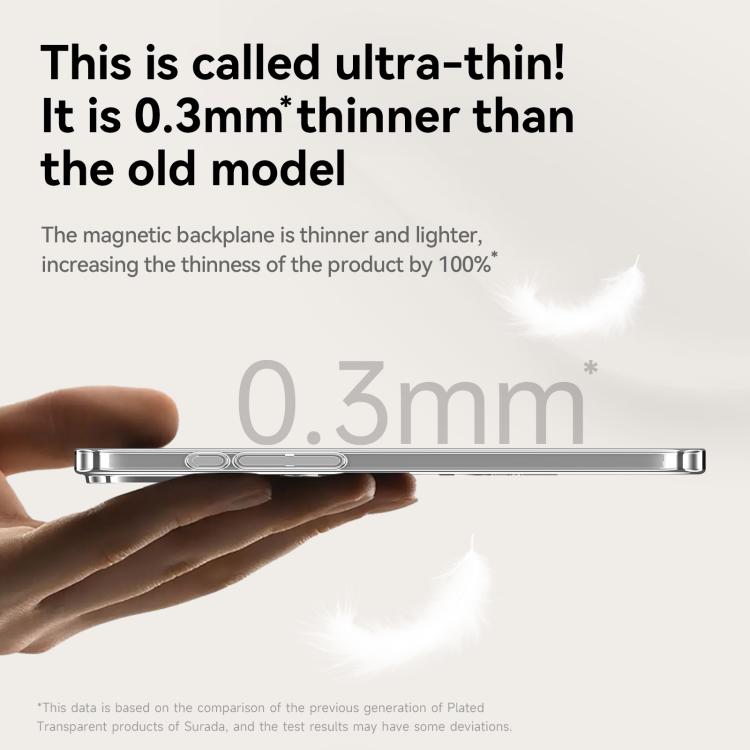 For iPhone 17 SULADA Electroplated Transparent MagSafe Holder Phone Case(Silver) - iPhone 17 Cases by SULADA | Online Shopping UK | buy2fix