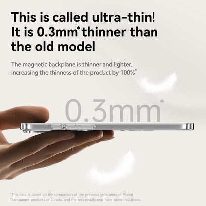 For iPhone 17 SULADA Electroplated Transparent MagSafe Holder Phone Case(Silver) - iPhone 17 Cases by SULADA | Online Shopping UK | buy2fix