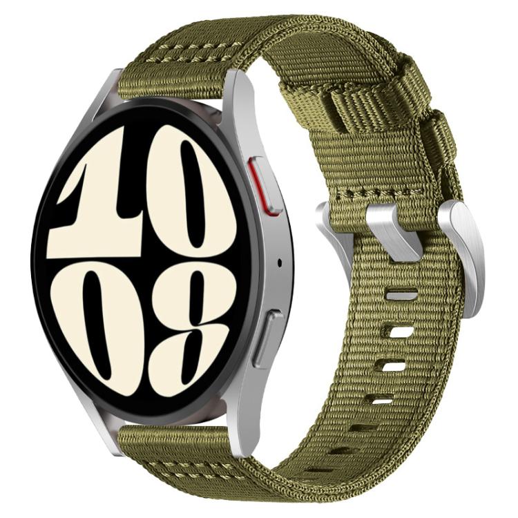 For Samsung Galaxy Watch 7 / 6 / 5 / FE xDfind Two-section Nylon Watch Band(Army Green) - Watch Bands by xDfind | Online Shopping UK | buy2fix