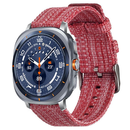 For Samsung Galaxy Watch Ultra / Ultra 2025 xDfind Nylon Canvas Watch Band(Red) - Watch Bands by xDfind | Online Shopping UK | buy2fix