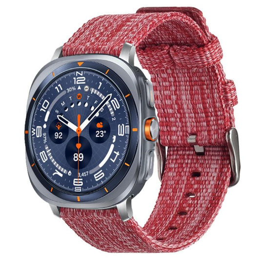 For Samsung Galaxy Watch Ultra / Ultra 2025 xDfind Nylon Canvas Watch Band(Red) - Watch Bands by xDfind | Online Shopping UK | buy2fix