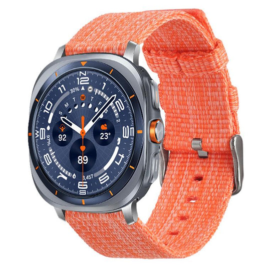 For Samsung Galaxy Watch Ultra / Ultra 2025 xDfind Nylon Canvas Watch Band(Orange) - Watch Bands by xDfind | Online Shopping UK | buy2fix