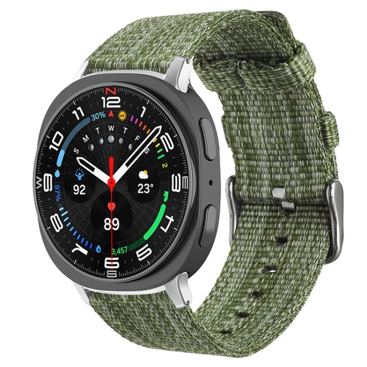 For Samsung Galaxy Watch8 / 8 Classic xDfind Nylon Canvas Watch Band(Army Green) - Watch Bands by xDfind | Online Shopping UK | buy2fix