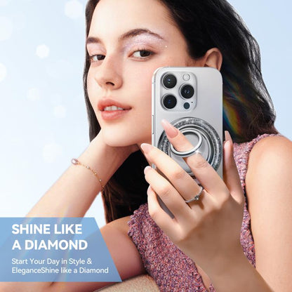 JOYROOM JR-ZS425 Glitter Ring Buckle MagSafe Magnetic Phone Holder(Black) - Ring Holder by JOYROOM | Online Shopping UK | buy2fix