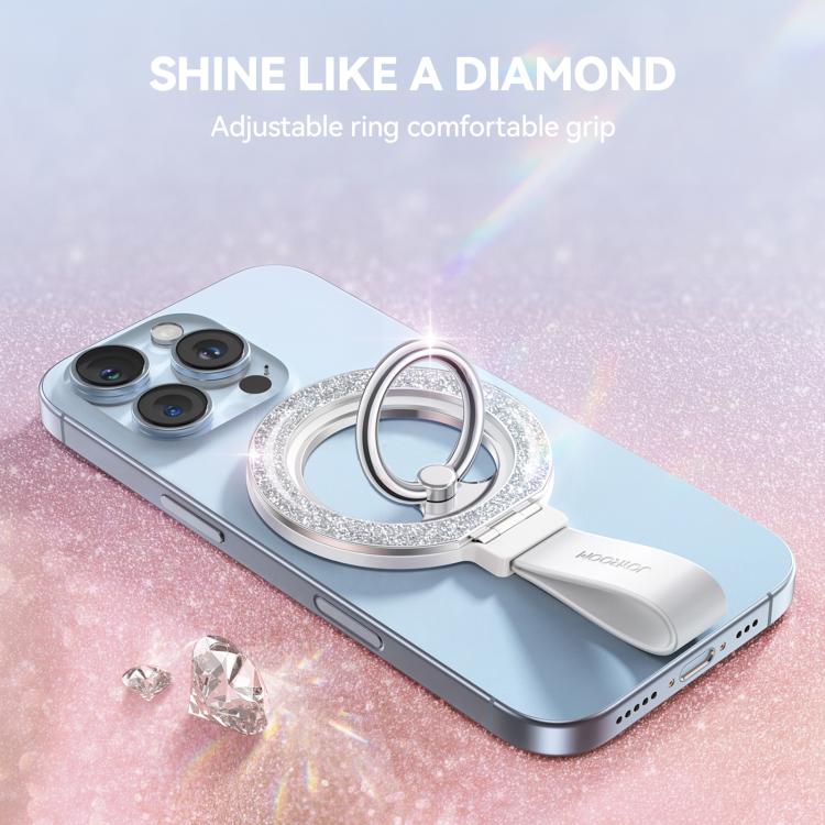 JOYROOM JR-ZS425 Glitter Ring Buckle MagSafe Magnetic Phone Holder(White) - Ring Holder by JOYROOM | Online Shopping UK | buy2fix