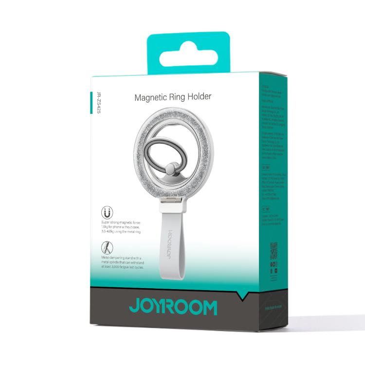 JOYROOM JR-ZS425 Glitter Ring Buckle MagSafe Magnetic Phone Holder(White) - Ring Holder by JOYROOM | Online Shopping UK | buy2fix