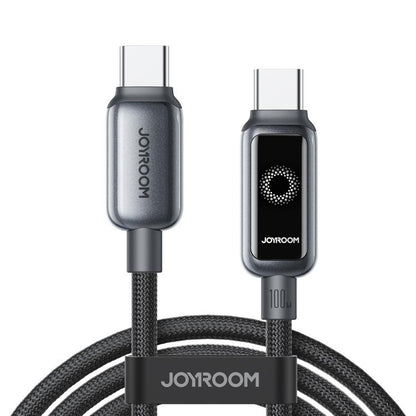 JOYROOM S-A55 StarFlight Series 100W Type-C to Type-C Auto Power-Off Fast Charging Data Cable, Length:1.2m(Black) - USB-C & Type-C Cable by JOYROOM | Online Shopping UK | buy2fix