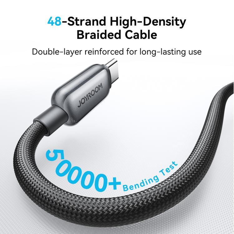 JOYROOM S-A55 StarFlight Series 100W Type-C to Type-C Auto Power-Off Fast Charging Data Cable, Length:1.2m(Black) - USB-C & Type-C Cable by JOYROOM | Online Shopping UK | buy2fix