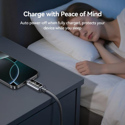 JOYROOM S-A55 StarFlight Series 100W Type-C to Type-C Auto Power-Off Fast Charging Data Cable, Length:1.2m(Black) - USB-C & Type-C Cable by JOYROOM | Online Shopping UK | buy2fix