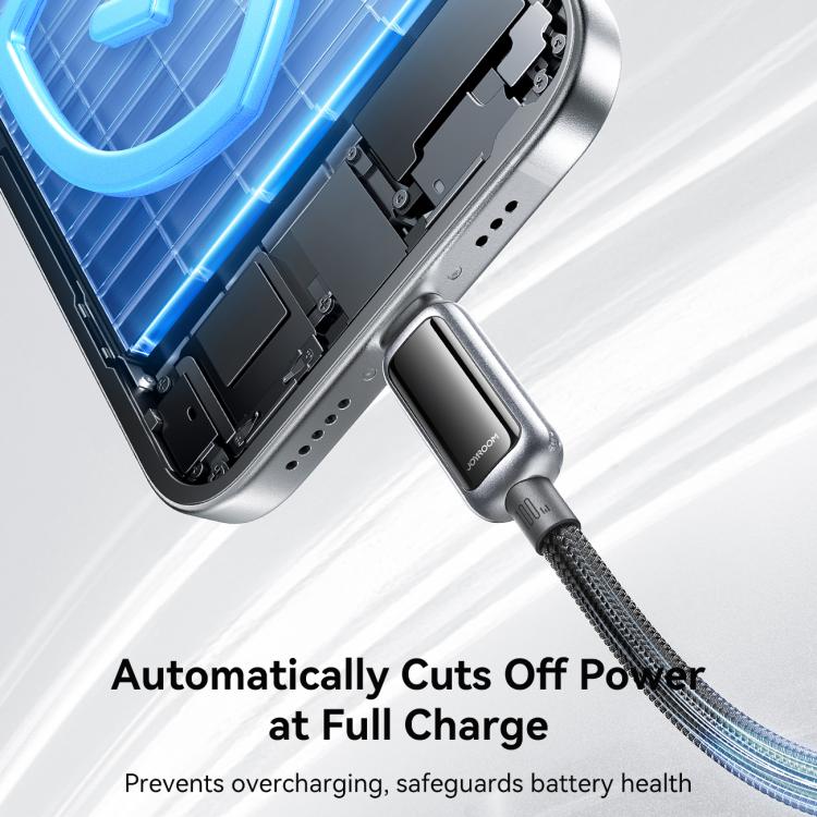 JOYROOM S-A55 StarFlight Series 100W Type-C to Type-C Auto Power-Off Fast Charging Data Cable, Length:1.2m(Black) - USB-C & Type-C Cable by JOYROOM | Online Shopping UK | buy2fix