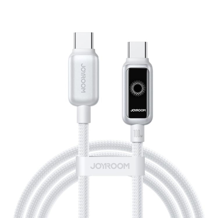 JOYROOM S-A55 StarFlight Series 100W Type-C to Type-C Auto Power-Off Fast Charging Data Cable, Length:1.2m(White) - USB-C & Type-C Cable by JOYROOM | Online Shopping UK | buy2fix