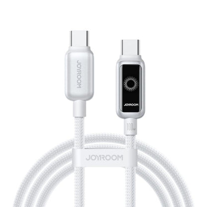 JOYROOM S-A55 StarFlight Series 100W Type-C to Type-C Auto Power-Off Fast Charging Data Cable, Length:1.2m(White) - USB-C & Type-C Cable by JOYROOM | Online Shopping UK | buy2fix