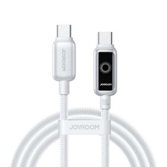 JOYROOM S-A55 StarFlight Series 100W Type-C to Type-C Auto Power-Off Fast Charging Data Cable, Length:1.2m(White) - USB-C & Type-C Cable by JOYROOM | Online Shopping UK | buy2fix