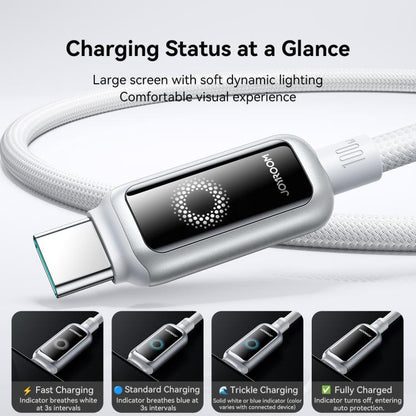 JOYROOM S-A55 StarFlight Series 100W Type-C to Type-C Auto Power-Off Fast Charging Data Cable, Length:1.2m(White) - USB-C & Type-C Cable by JOYROOM | Online Shopping UK | buy2fix
