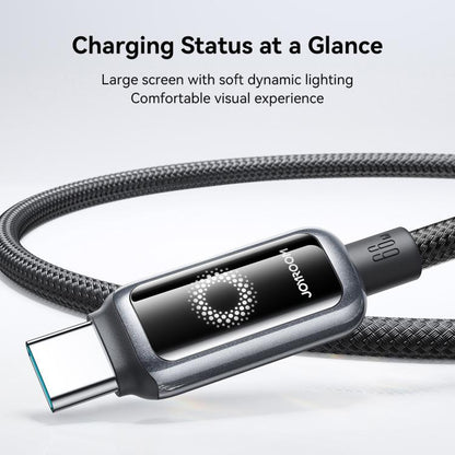 JOYROOM S-A55 StarFlight Series 66W USB to Type-C Auto Power-Off Fast Charging Data Cable, Length:1.2m(Black) - USB-C & Type-C Cable by JOYROOM | Online Shopping UK | buy2fix