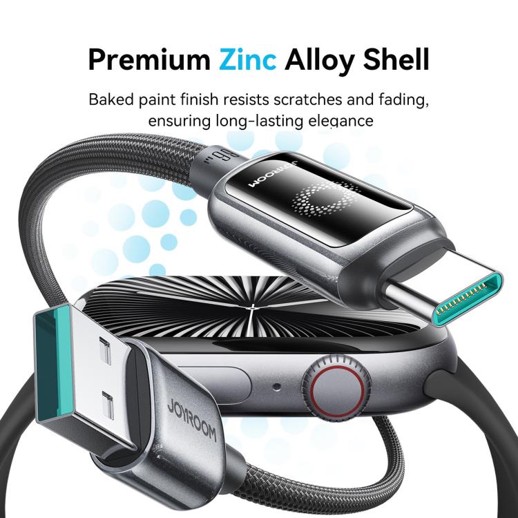 JOYROOM S-A55 StarFlight Series 66W USB to Type-C Auto Power-Off Fast Charging Data Cable, Length:1.2m(Black) - USB-C & Type-C Cable by JOYROOM | Online Shopping UK | buy2fix