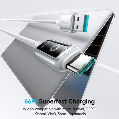 JOYROOM S-A55 StarFlight Series 66W USB to Type-C Auto Power-Off Fast Charging Data Cable, Length:1.2m(White) - USB-C & Type-C Cable by JOYROOM | Online Shopping UK | buy2fix