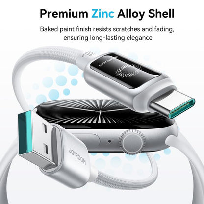 JOYROOM S-A55 StarFlight Series 66W USB to Type-C Auto Power-Off Fast Charging Data Cable, Length:1.2m(White) - USB-C & Type-C Cable by JOYROOM | Online Shopping UK | buy2fix