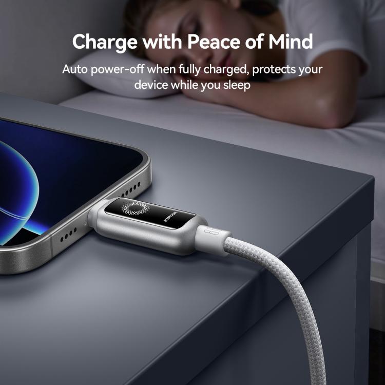 JOYROOM S-A55 StarFlight Series 66W USB to Type-C Auto Power-Off Fast Charging Data Cable, Length:1.2m(White) - USB-C & Type-C Cable by JOYROOM | Online Shopping UK | buy2fix