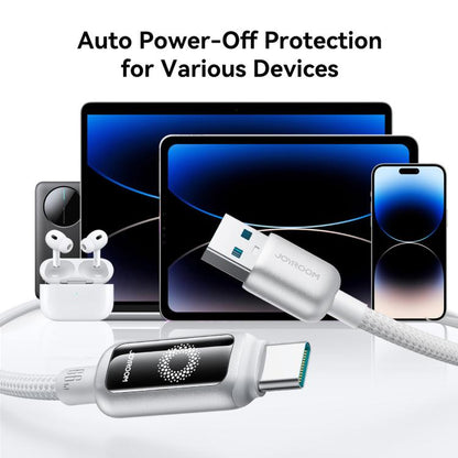 JOYROOM S-A55 StarFlight Series 66W USB to Type-C Auto Power-Off Fast Charging Data Cable, Length:1.2m(White) - USB-C & Type-C Cable by JOYROOM | Online Shopping UK | buy2fix