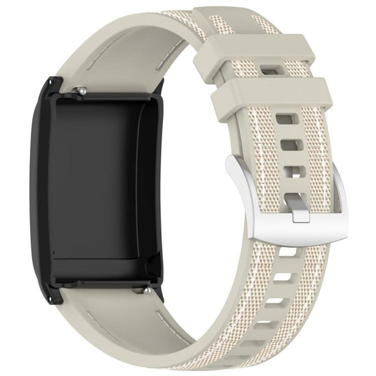 For WHOOP 5.0 / 4.0 xDfind Hybrid Nylon Braid Silicone Watch Band(Starlight)