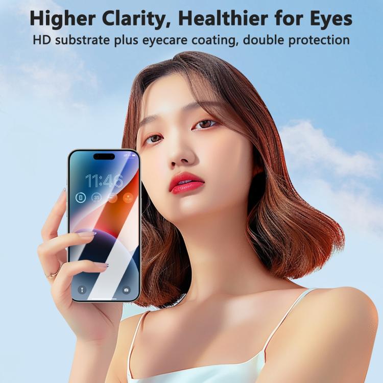 For iPhone 17 Pro JOYROOM Knight Series 2.5D Full Screen Colorless Anti-Blue Light Tempered Glass Film - iPhone 17 Pro Tempered Glass by JOYROOM | Online Shopping UK | buy2fix