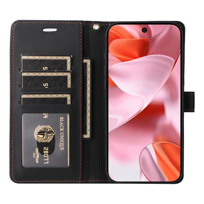 For Google Pixel 9 / 9 Pro / 10 / 10 Pro Six Card Slots Buckle Leather Phone Case with Lanyard(Black) - Google Cases by buy2fix | Online Shopping UK | buy2fix