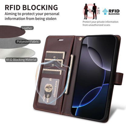 For Google Pixel 9 / 9 Pro / 10 / 10 Pro Six Card Slots Buckle Leather Phone Case with Lanyard(Coffee) - Google Cases by buy2fix | Online Shopping UK | buy2fix