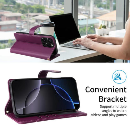 For Google Pixel 9 / 9 Pro / 10 / 10 Pro Six Card Slots Buckle Leather Phone Case with Lanyard(Purple) - Google Cases by buy2fix | Online Shopping UK | buy2fix