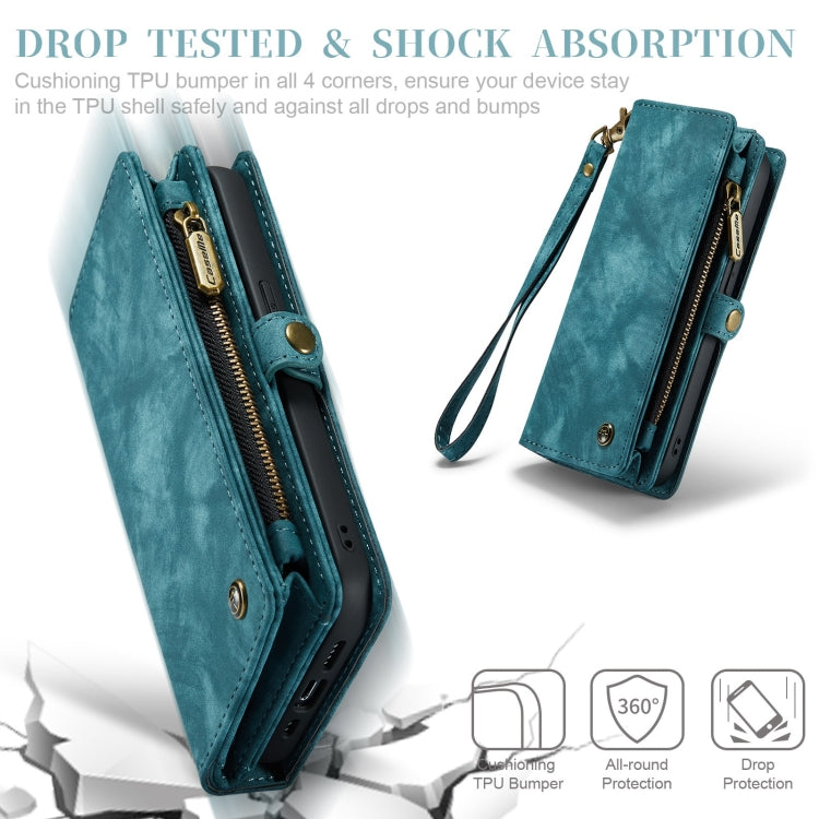 For iPhone 12 / 12 Pro CaseMe-008 Detachable Multifunctional Wallet Leather Phone Case (Blue) - iPhone 12 / 12 Pro Cases by CaseMe | Online Shopping UK | buy2fix