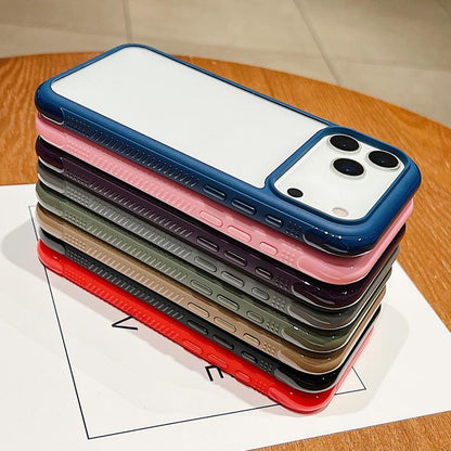 For iPhone Air Solid Color Edge Transparency Acrylic TPU Phone Case(Dark Purple) - iPhone Air Cases by buy2fix | Online Shopping UK | buy2fix