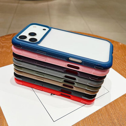 For iPhone Air Solid Color Edge Transparency Acrylic TPU Phone Case(Dark Purple) - iPhone Air Cases by buy2fix | Online Shopping UK | buy2fix