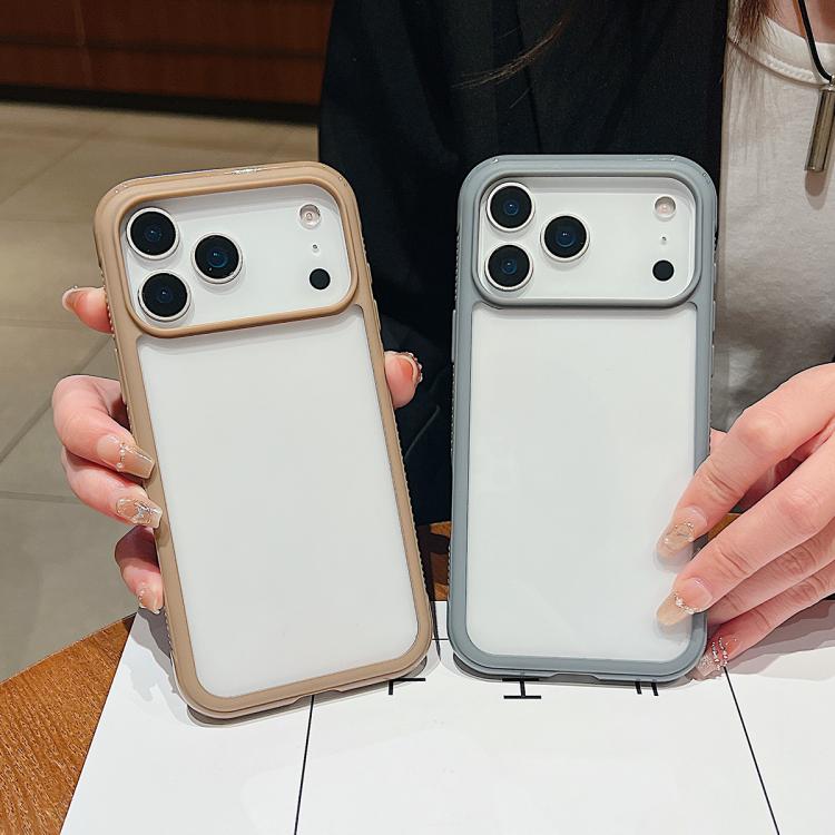 For iPhone Air Solid Color Edge Transparency Acrylic TPU Phone Case(Black) - iPhone Air Cases by buy2fix | Online Shopping UK | buy2fix