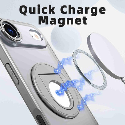 For iPhone Air Rotating Ring Magnetic Holder Phone Case(Titanium Grey) - iPhone Air Cases by buy2fix | Online Shopping UK | buy2fix