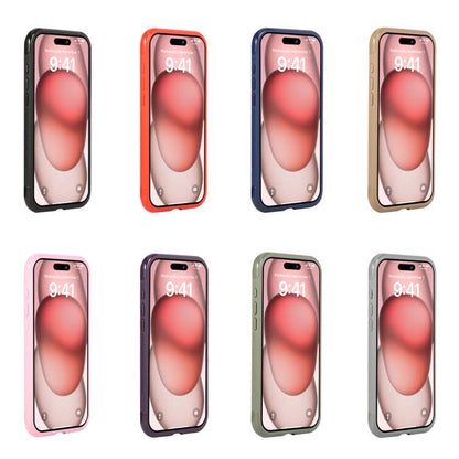 For iPhone 17 Solid Color Edge Transparency MagSafe Magnetic Phone Case(Brown) - iPhone 17 Cases by buy2fix | Online Shopping UK | buy2fix