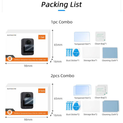 1pcs Sunnylife Screen Protector Tempered Glass Protective Film For DJI Osmo 360(Transparent) - Protective Film & Stickers by Sunnylife | Online Shopping UK | buy2fix