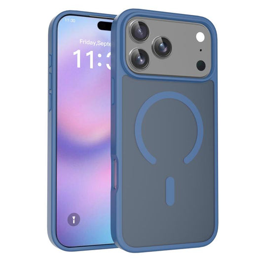 For iPhone 17 Pro Max Skin Feel TPU Hybrid PC MagSafe Phone Case(Blue) - iPhone 17 Pro Max Cases by buy2fix | Online Shopping UK | buy2fix