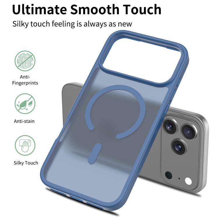 For iPhone 17 Pro Max Skin Feel TPU Hybrid PC MagSafe Phone Case(Blue) - iPhone 17 Pro Max Cases by buy2fix | Online Shopping UK | buy2fix