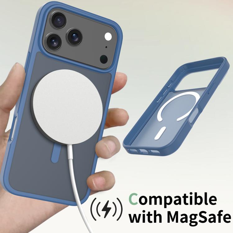 For iPhone 17 Pro Max Skin Feel TPU Hybrid PC MagSafe Phone Case(Blue) - iPhone 17 Pro Max Cases by buy2fix | Online Shopping UK | buy2fix