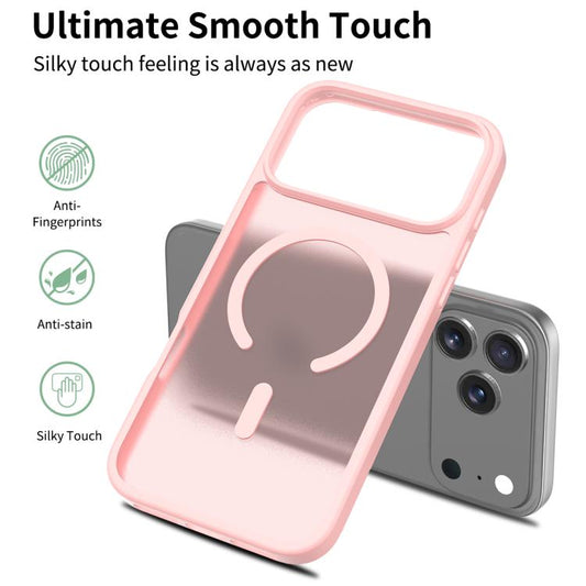 For iPhone 17 Pro Max Skin Feel TPU Hybrid PC MagSafe Phone Case(Pink) - iPhone 17 Pro Max Cases by buy2fix | Online Shopping UK | buy2fix