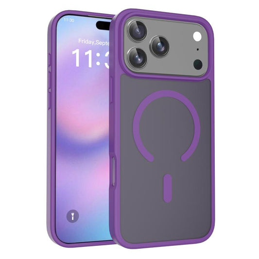 For iPhone 17 Pro Max Skin Feel TPU Hybrid PC MagSafe Phone Case(Purple) - iPhone 17 Pro Max Cases by buy2fix | Online Shopping UK | buy2fix