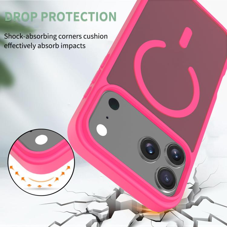 For iPhone 17 Pro Max Skin Feel TPU Hybrid PC MagSafe Phone Case(Rose Red) - iPhone 17 Pro Max Cases by buy2fix | Online Shopping UK | buy2fix