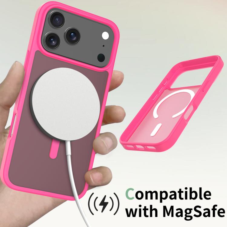 For iPhone 17 Pro Max Skin Feel TPU Hybrid PC MagSafe Phone Case(Rose Red) - iPhone 17 Pro Max Cases by buy2fix | Online Shopping UK | buy2fix