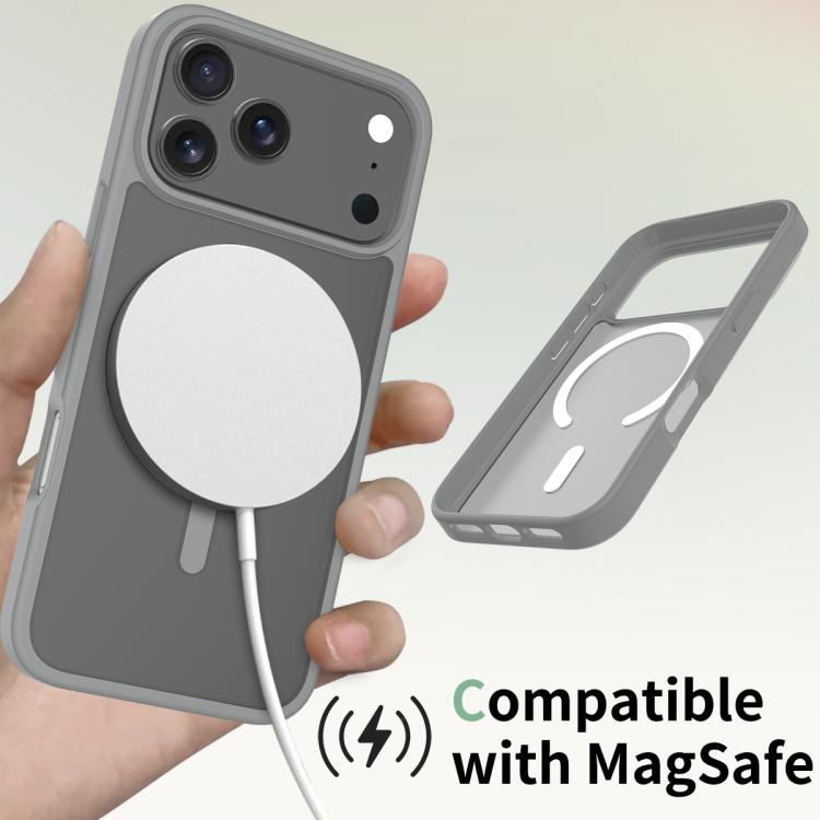 For iPhone 17 Pro Max Skin Feel TPU Hybrid PC MagSafe Phone Case(Dark Grey) - iPhone 17 Pro Max Cases by buy2fix | Online Shopping UK | buy2fix