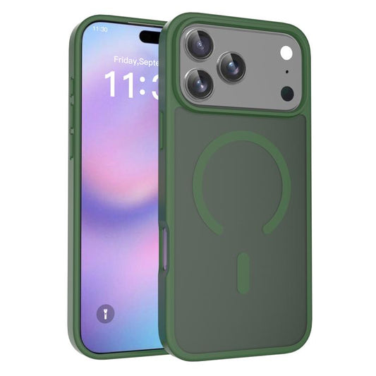 For iPhone 17 Pro Max Skin Feel TPU Hybrid PC MagSafe Phone Case(Dark Green) - iPhone 17 Pro Max Cases by buy2fix | Online Shopping UK | buy2fix
