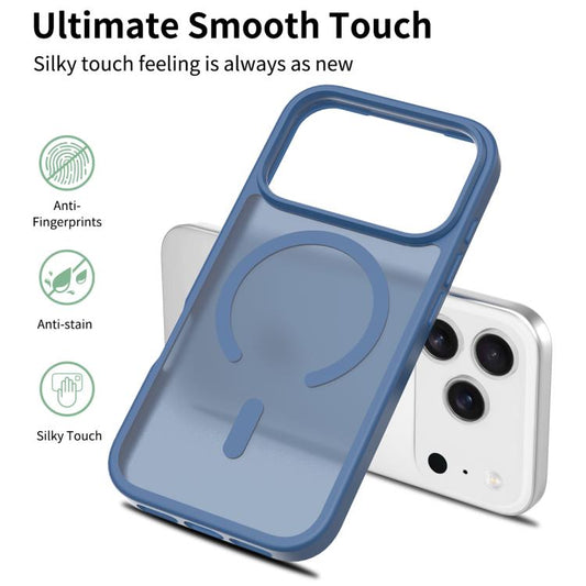 For iPhone 17 Pro Skin Feel TPU Hybrid PC MagSafe Phone Case(Blue) - iPhone 17 Pro Cases by buy2fix | Online Shopping UK | buy2fix