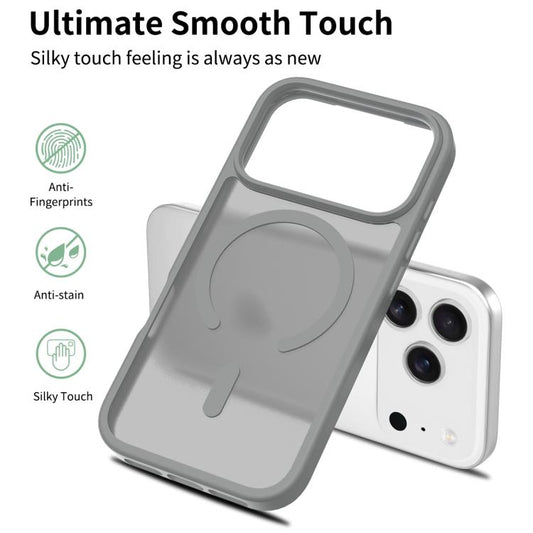 For iPhone 17 Pro Skin Feel TPU Hybrid PC MagSafe Phone Case(Dark Grey) - iPhone 17 Pro Cases by buy2fix | Online Shopping UK | buy2fix