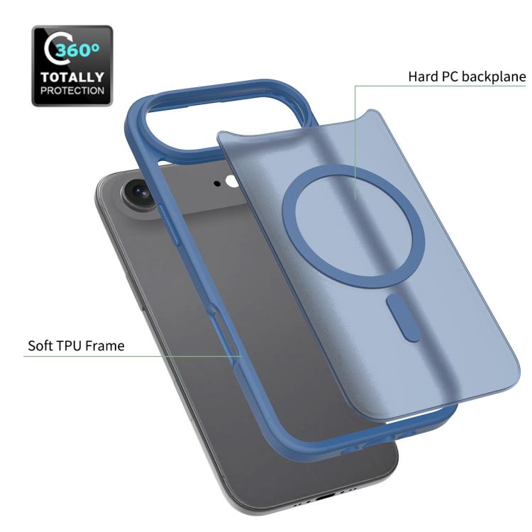 For iPhone Air Skin Feel TPU Hybrid PC MagSafe Phone Case(Blue) - iPhone Air Cases by buy2fix | Online Shopping UK | buy2fix